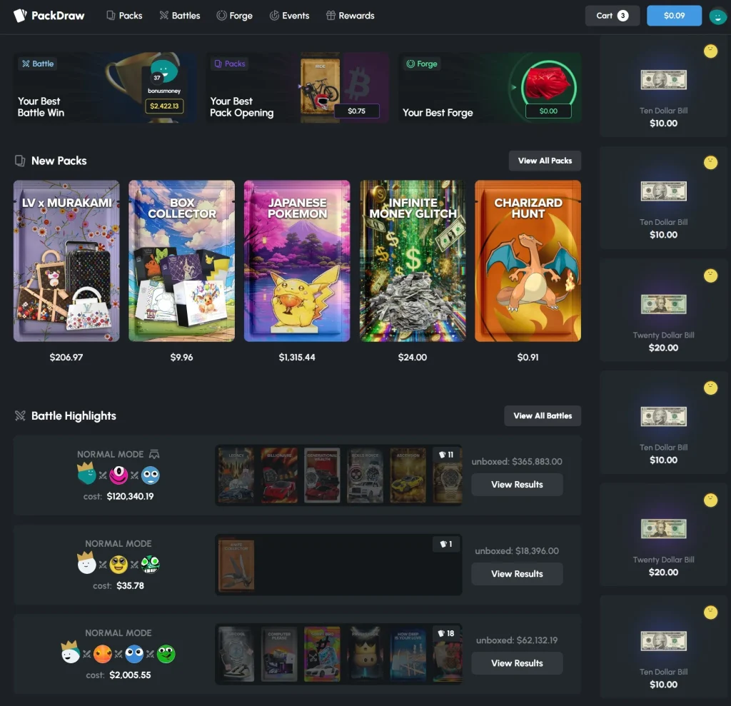 Packdraw website